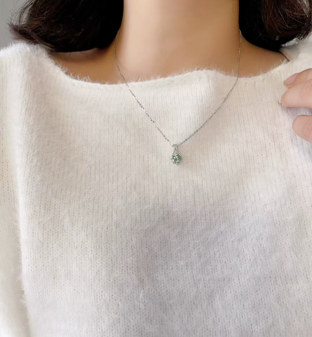 S925銀莫桑鑽項鏈