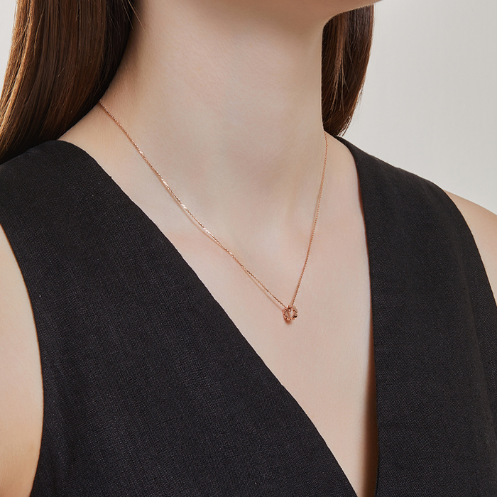 DIDIER DUBOT Sensuelle Gold 玫瑰金頸鏈 (JDSNR3F04XX)