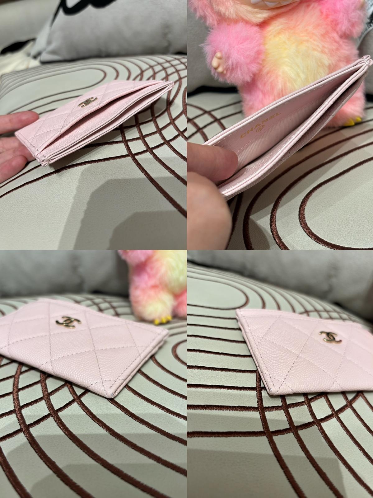Chanel card holder 荔枝牛皮金扣 98%new ✅晶片✅塵袋
