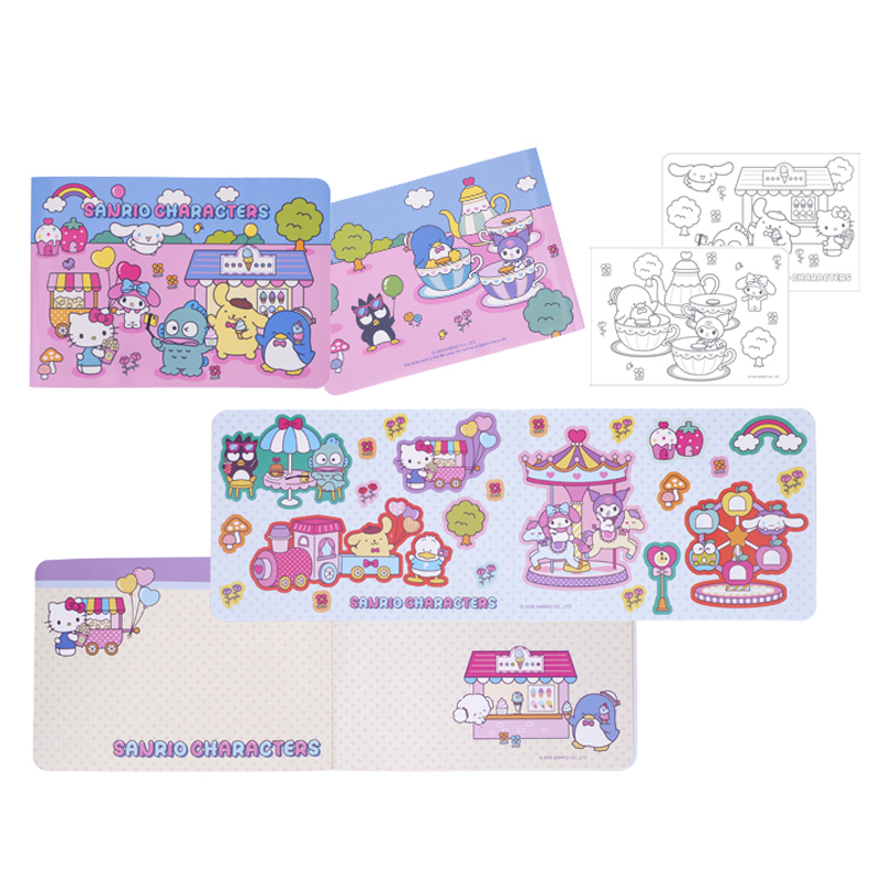 Mix Characters Sticker Album With Sticker 貼紙簿連精美貼紙及填色頁
