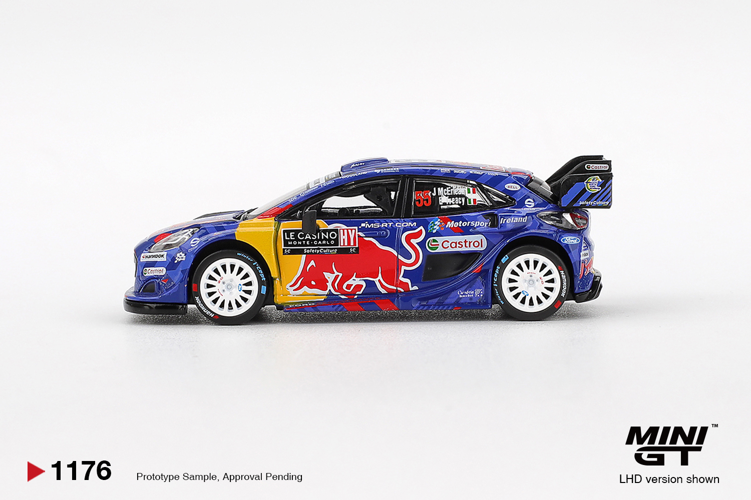 MINI GT 1176 Ford Puma Rally1 RED BULL #55 M-Sport Ford WRT 2025 Rally Monte-Carlo | MINIGT 1176 盒裝【現貨】