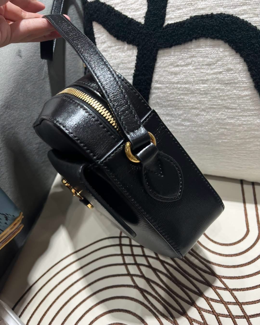 Gucci horsebit 1955 camera bag 黑金牛皮,100%Authentic, 98%New ✅專門店收據✅Tap✅Dust bag