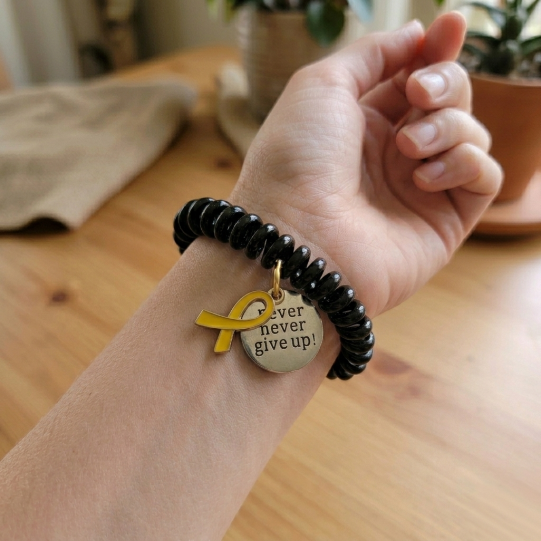 ​【Never Give Up】精神螺旋髮圈 - 四色絲帶限定版