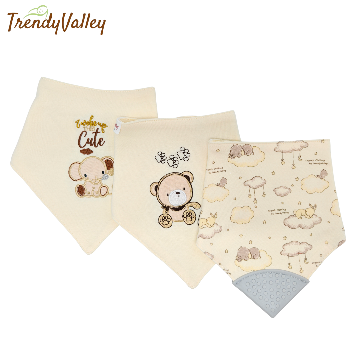 Trendyvalley Organic Cotton Baby Bibs 3 New Design