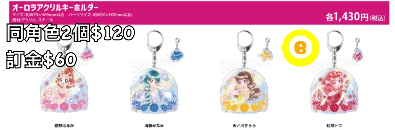 Preorder預訂7/2026年Go！PRINCESS光之美少女匙扣