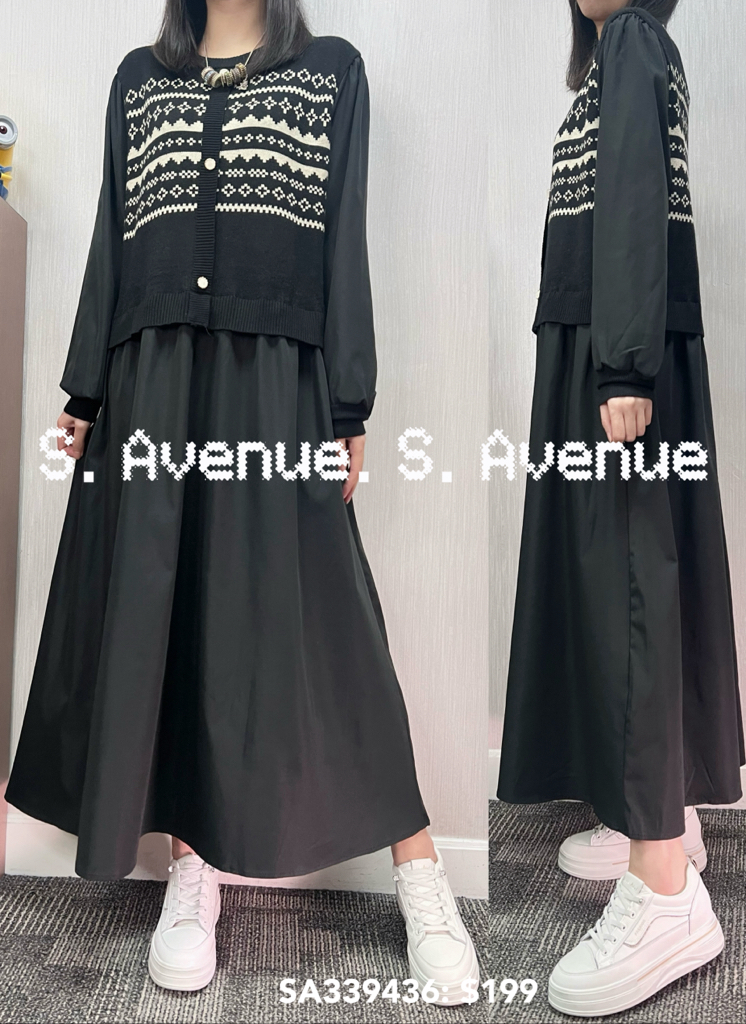 SA339436: 長袖圖案假鈕op