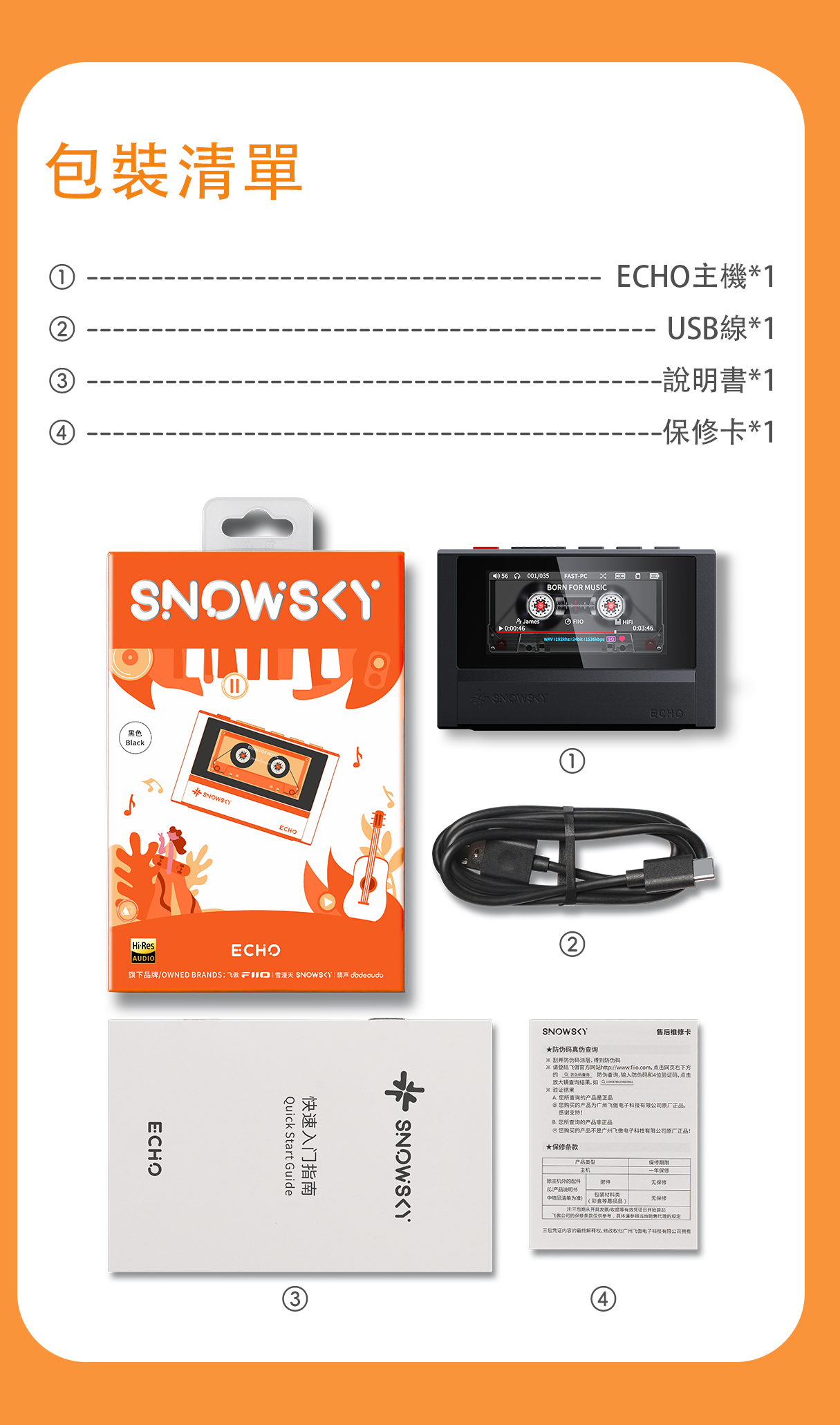 金屬迷你小巧的無損音樂播放機 ~ FiiO SNOWSKY (雪漫天) Echo (4GB)