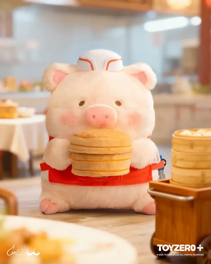 📦訂購 台灣代購 TOYZEROPLUS 罐頭豬LuLu Lu家小館 茶樓職員Lu 毛絨公仔