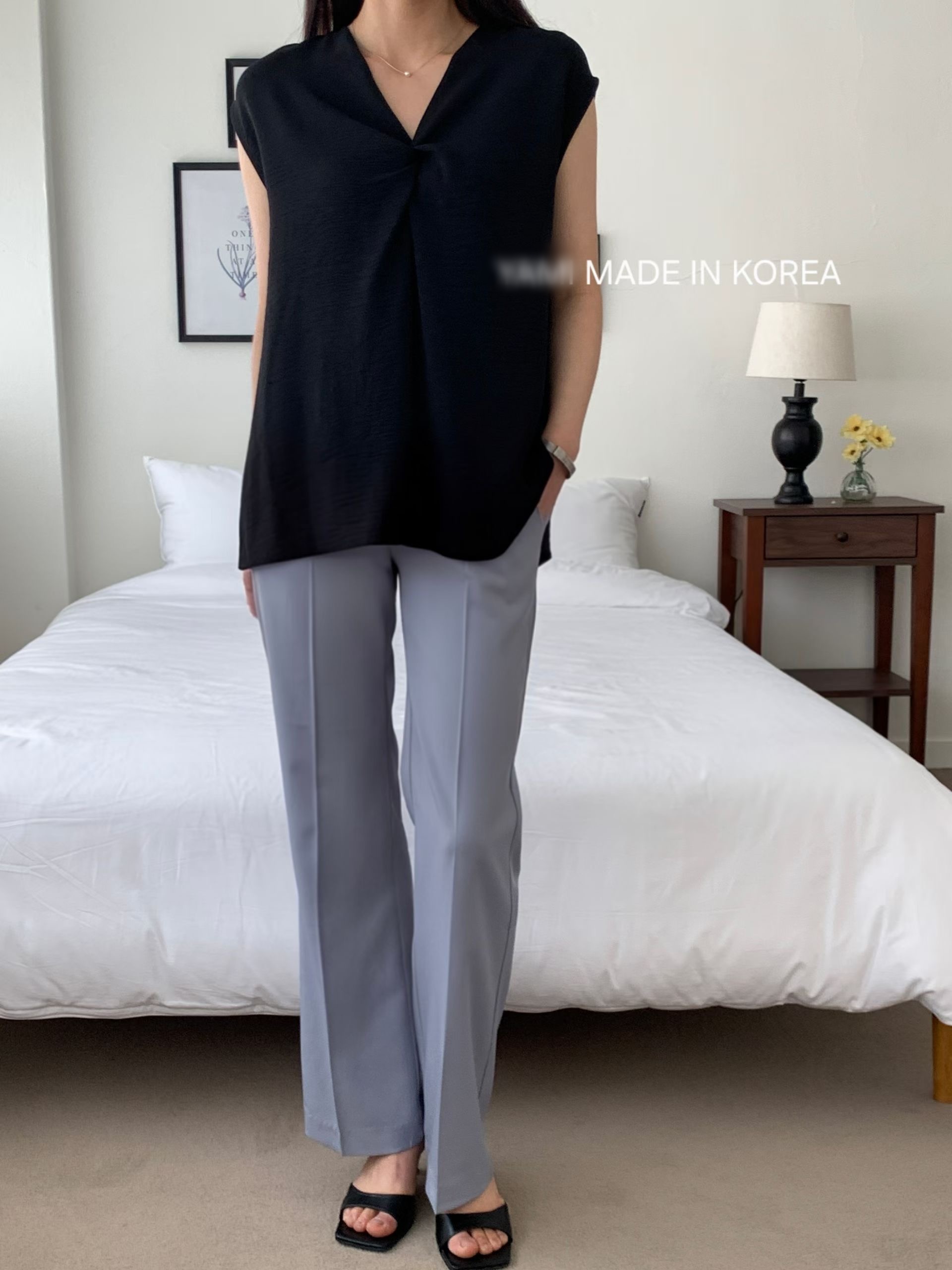 G6225 韓國🇰🇷V領扭結top