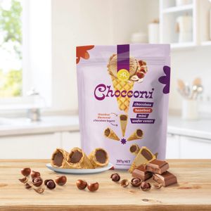 開市客 Costco - A&R 牛奶迷你脆筒巧克力 (榛子朱古力味) 397公克 Hazalnut Chocconi Mini Cones 平行進口