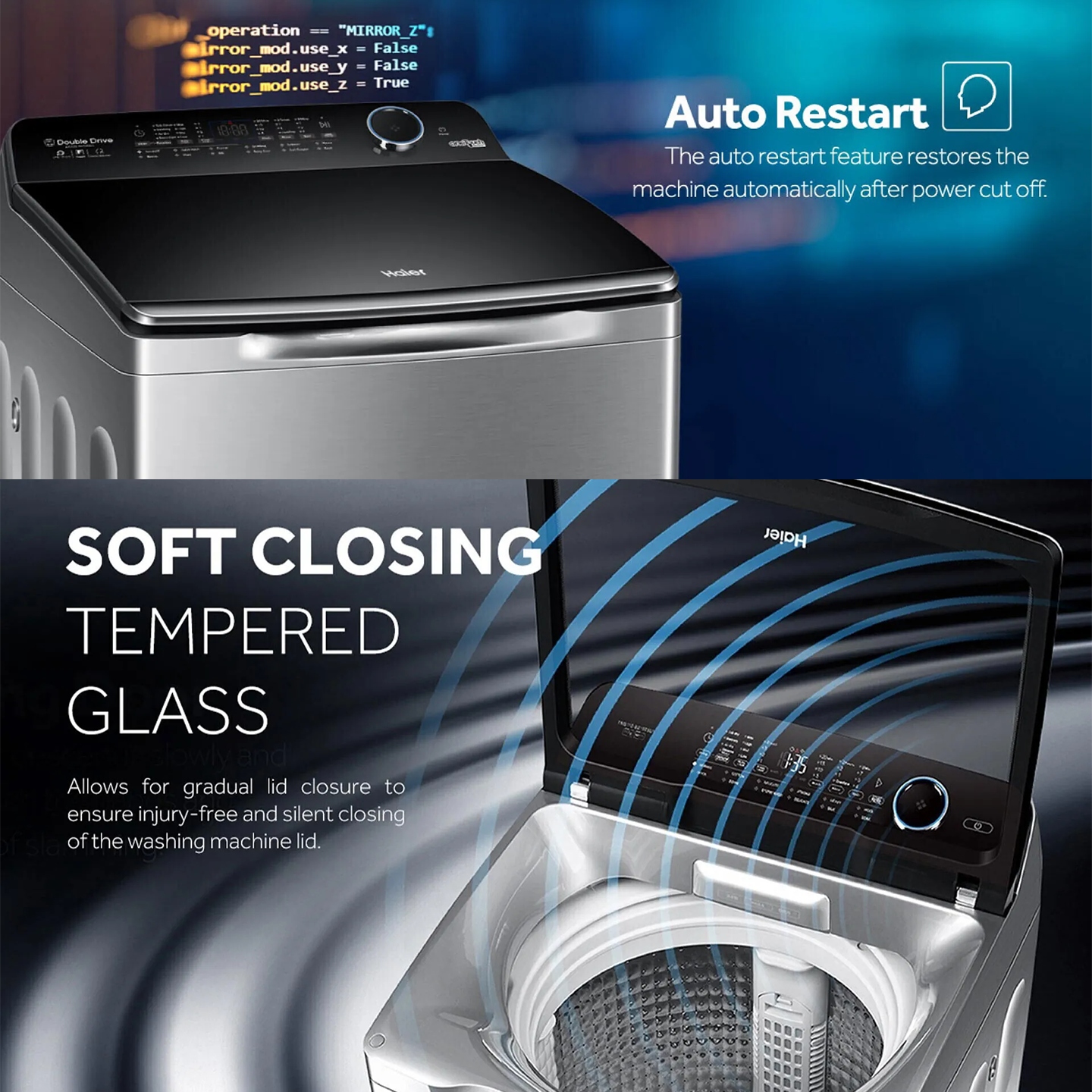 Haier 9kg Top Load Washing Machine (HWM90-316S6)