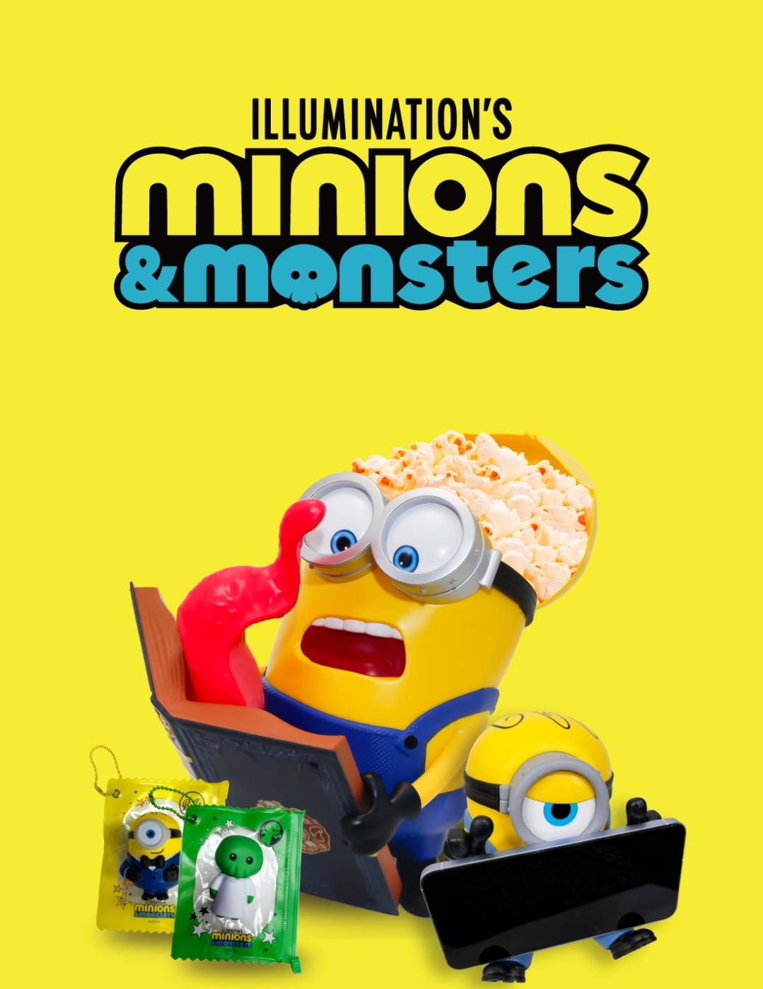 電影特典 - 迷你兵團與大怪獸 MINIONS & MONSTERS 韓國戲院特典 Bob & Tim 公仔