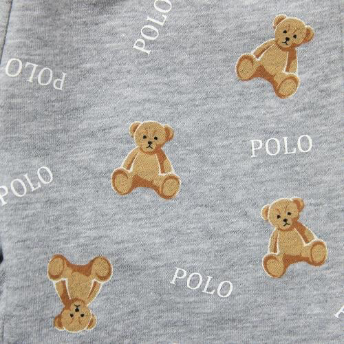 🇯🇵預訂 日本直送🇯🇵Polo Baby標誌小熊滿印灰色短褲