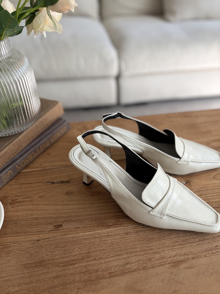 Classic Pointed Slingback Loafers (3 colors)