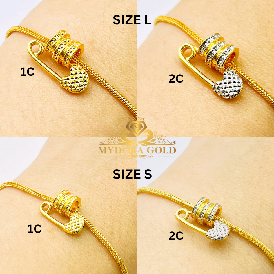 MYDORA Tube Bead Fesyen Safety Pin (5G) l EMAS 916/22K