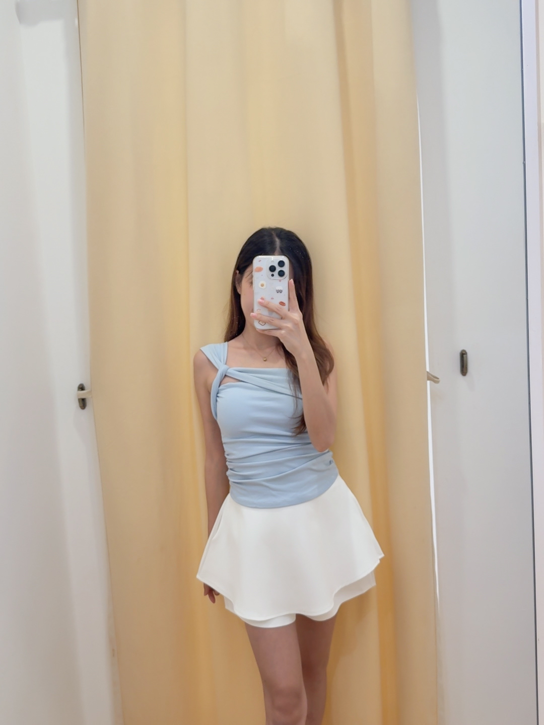 单肩气质修身背心上衣 R2971