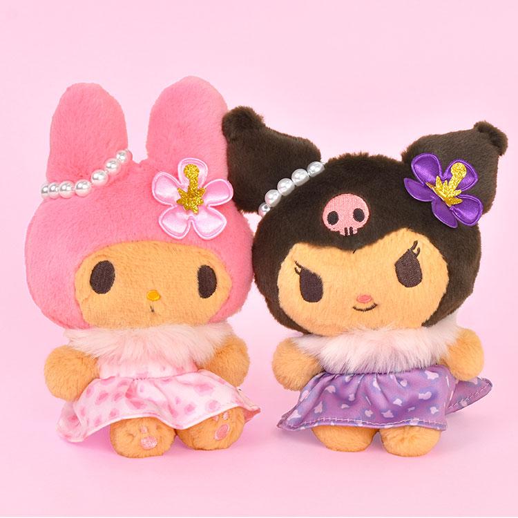 Sanrio 曬黑豹紋裙 毛絨公仔掛飾