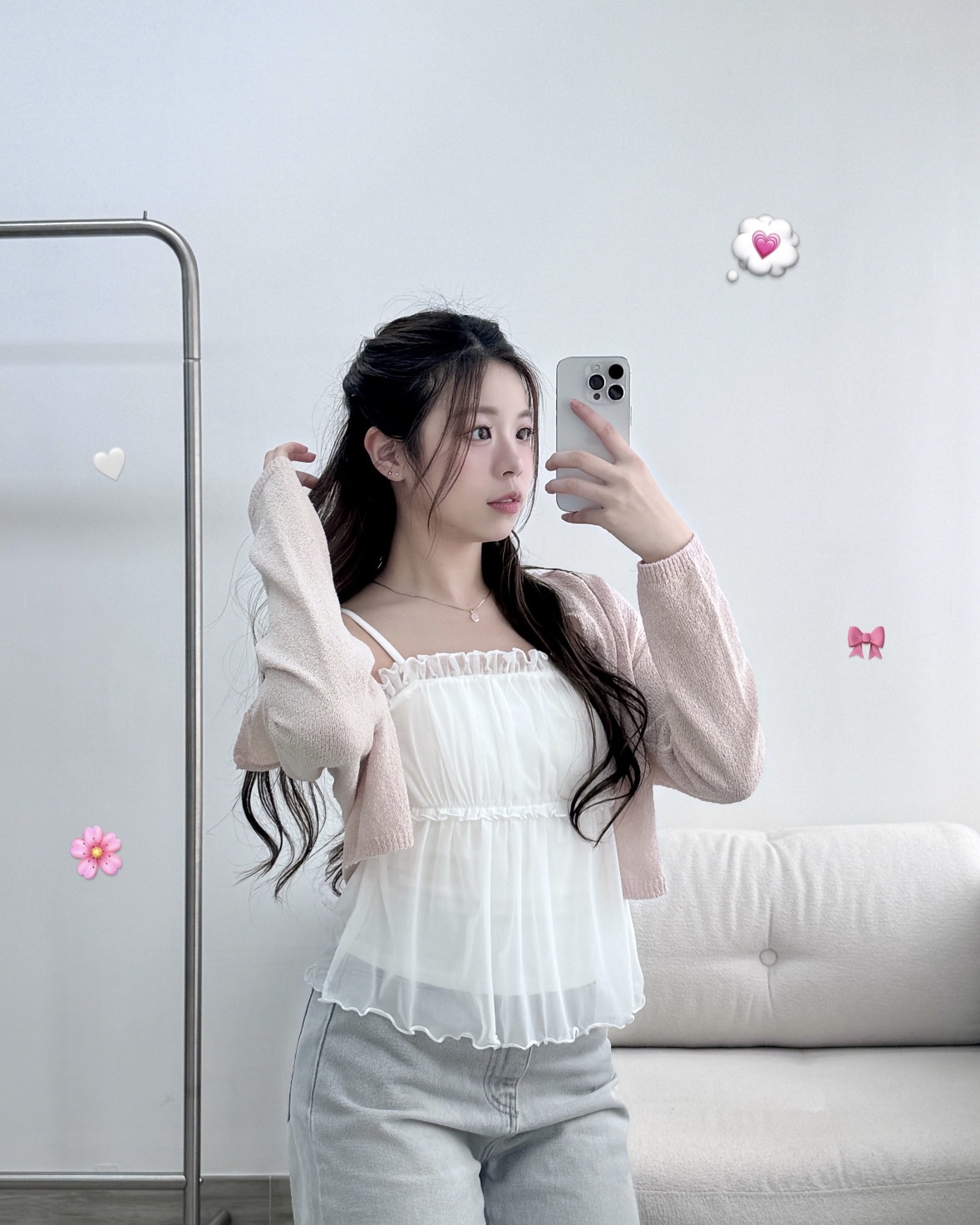 【 🌸♡今轉必入！自帶夢幻感Filter🫧雙層透紗水母吊帶背心💗 】 Bubble Gum Sheer Tank Top