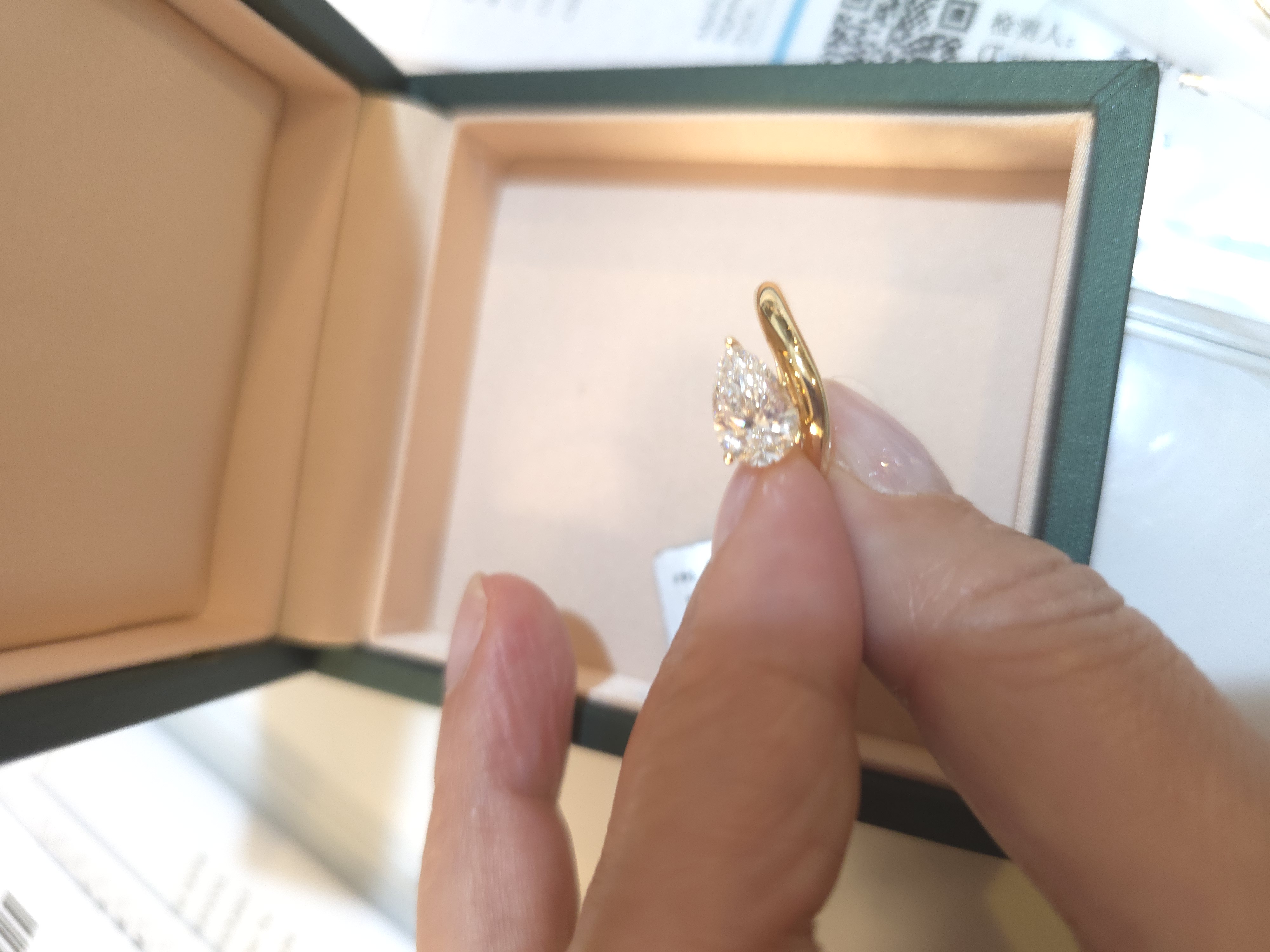 18K 培育鑽石戒指 D1.51 G3.478 D/VS1 S14