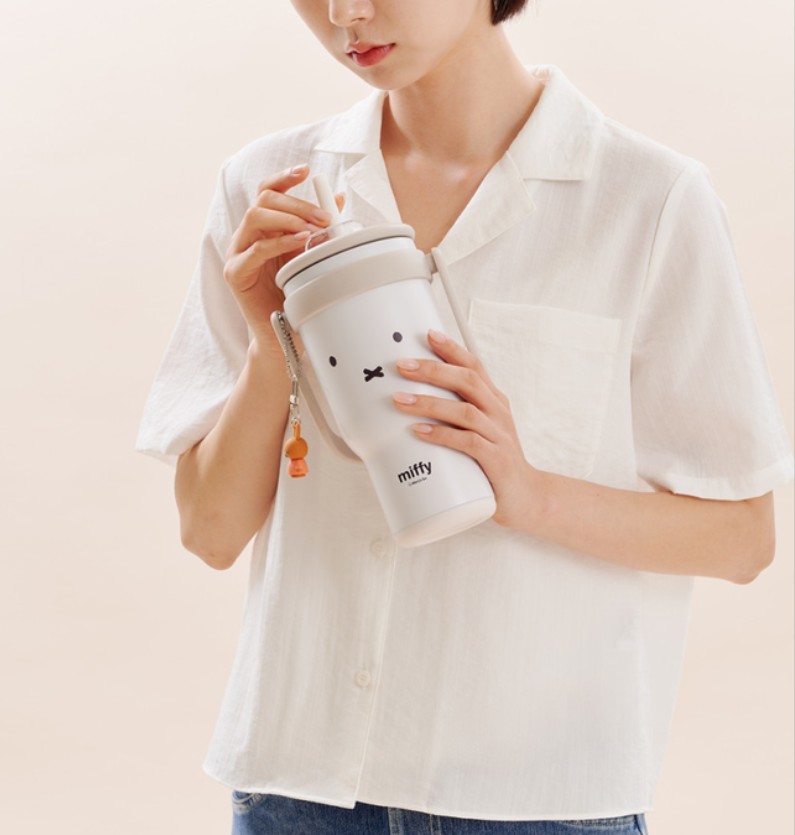 [ 韓國 Miffy ] Miffy 大容量不鏽鋼手柄 保溫杯 900ml