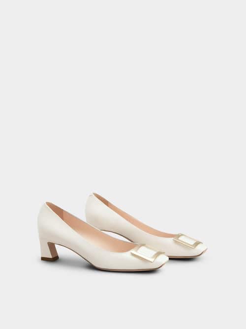 限時優惠✨訂貨🍒RV 奶白漆皮4.5cm pumps  Size 34.5-39