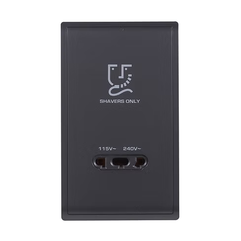 施耐德 Pieno 寫意黑 鬚刨插座 115V/240V