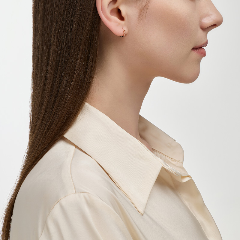 DIDIER DUBOT Miss Doux Rose Gold 14K玫瑰金耳環 (JDRERYF47XX)
