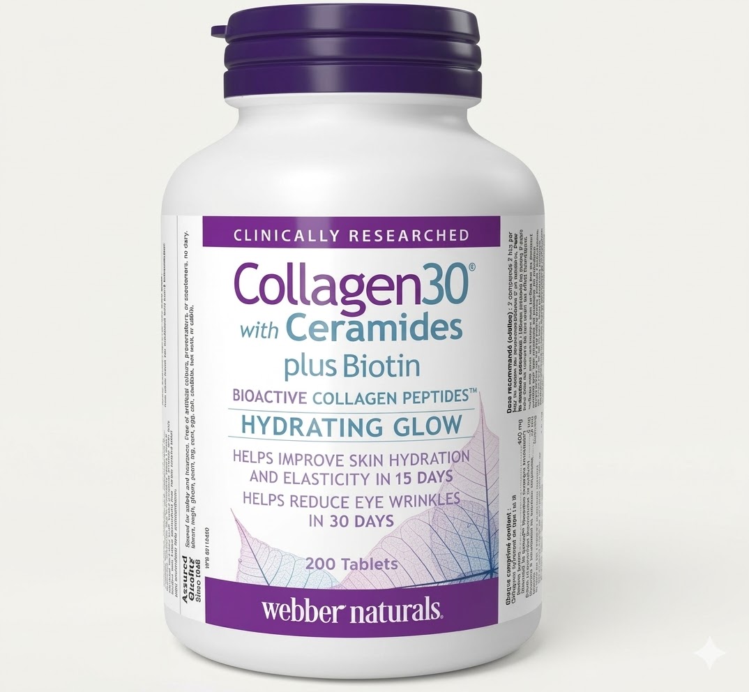 Webber Naturals Collagen 30 膠原蛋白神經醯胺生物素配方（200錠裝）