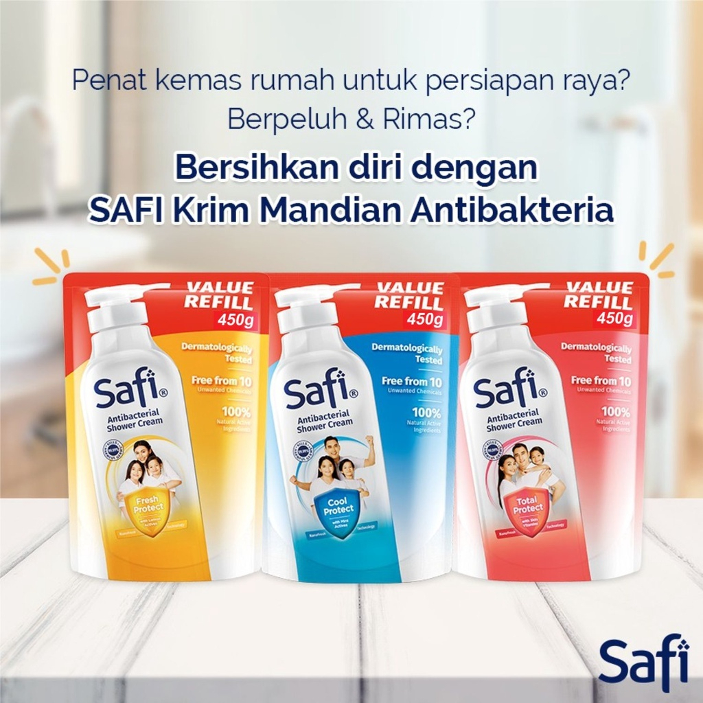  SAFI Antibacterial Shower Cream REFILL 450g