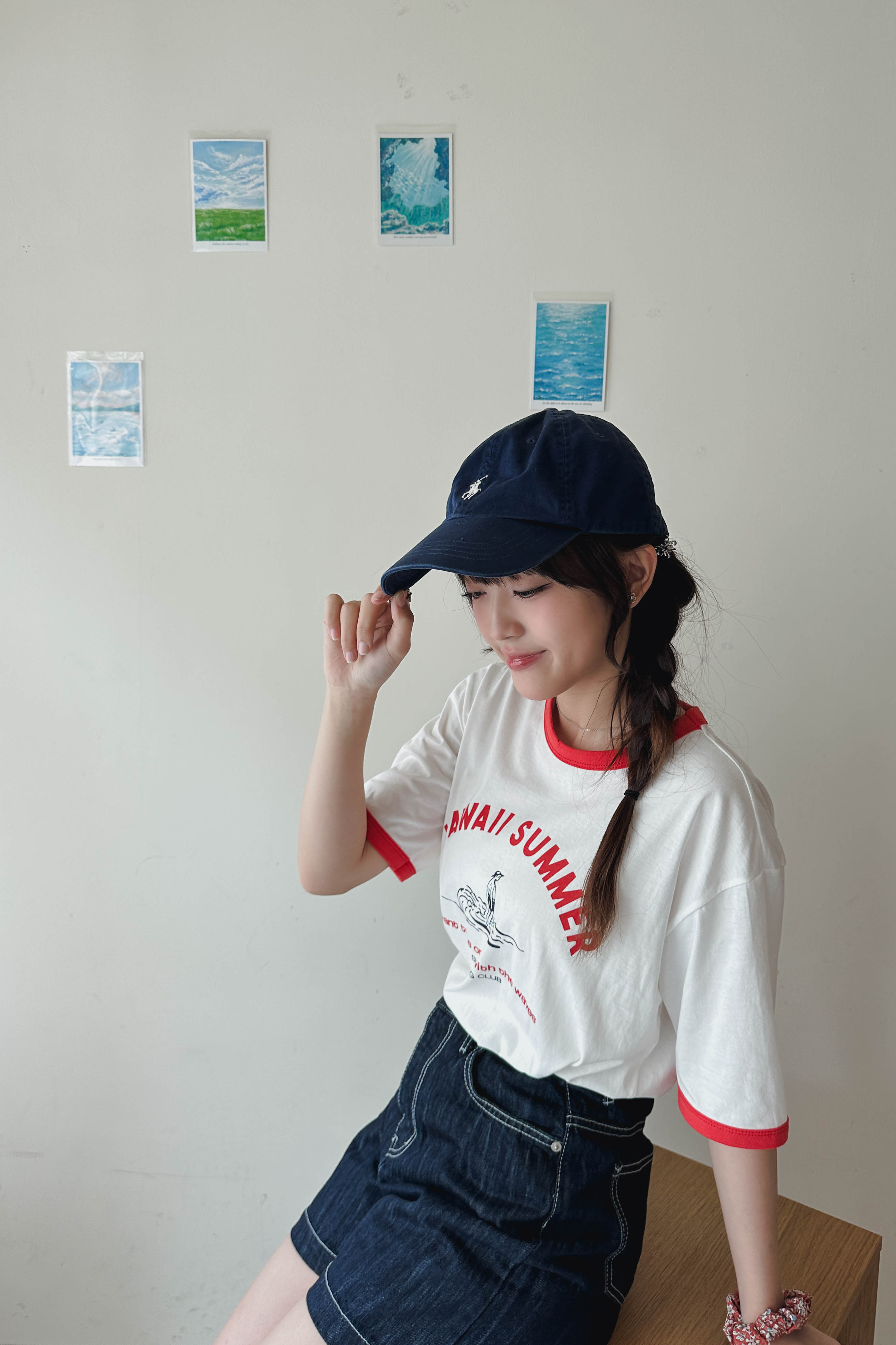 HAWAII 衝浪小子撞色Tee (兩色入)