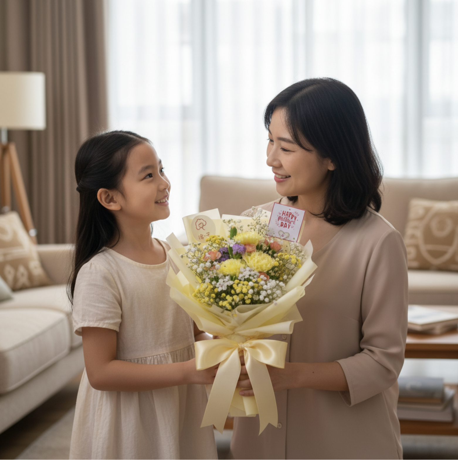 👉🏻鮮👈🏻黃色康乃馨 3支 5支丨母親節花束丨黃色花束丨康乃馨花束丨母親節小花束丨心意小花束丨將軍澳花店丨觀塘花店