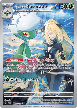 Pokmeon TCG Destined Rivals - Cynthia's Roserade-184/182