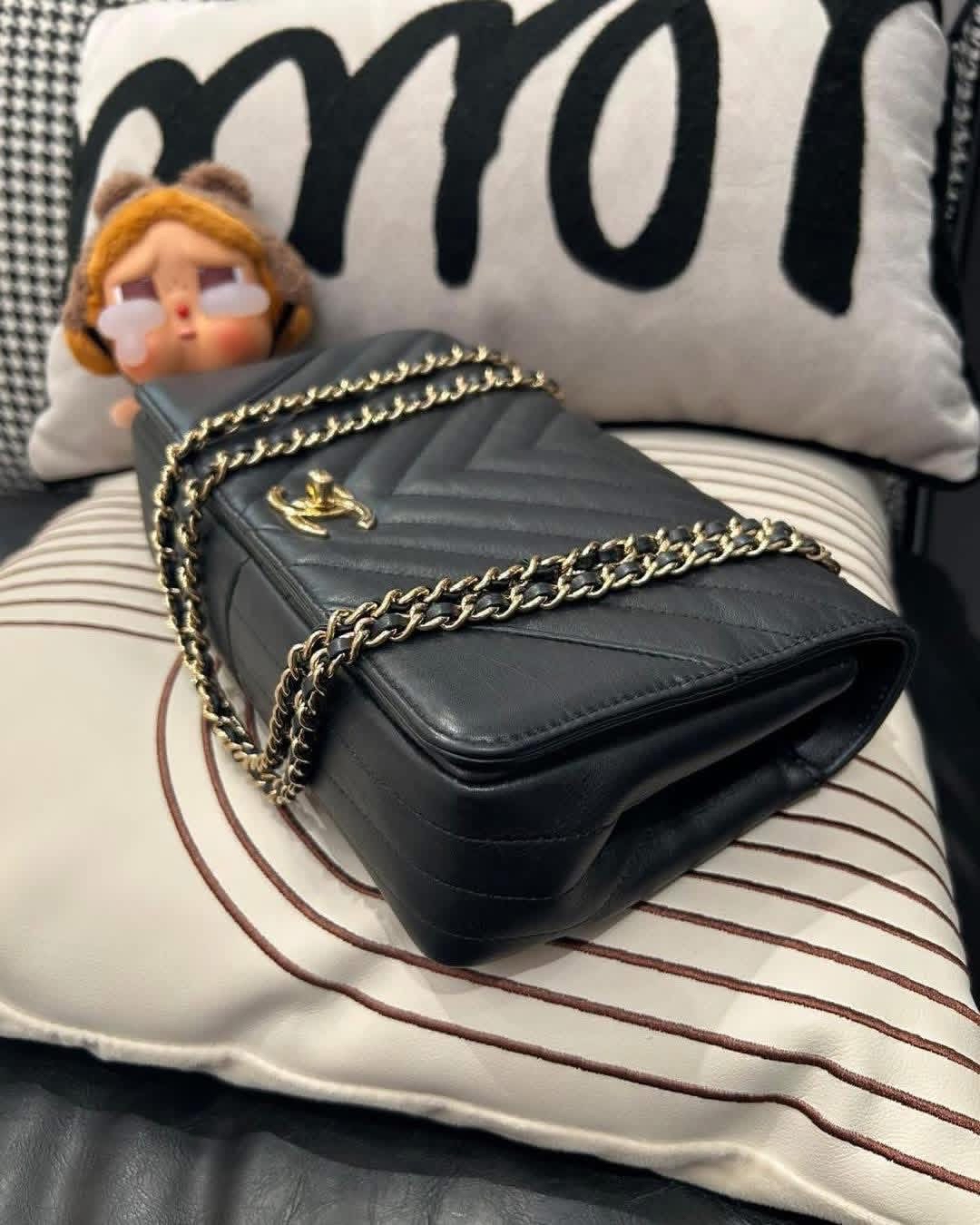 Chanel statement flap,A91587 黑色牛皮 100%Authentic, 95%new,✅24Card✅Dust bag✅專門店收據