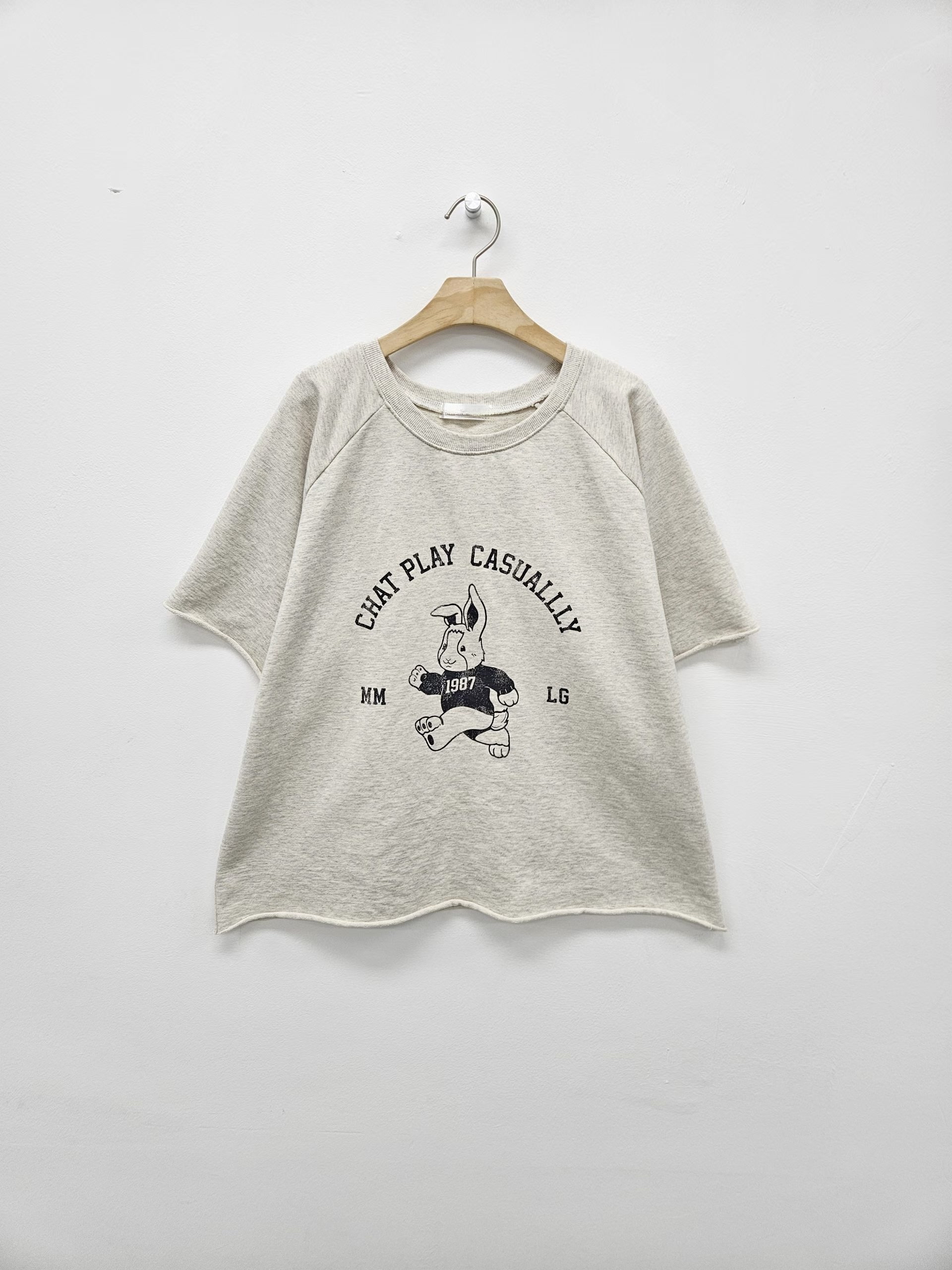 BO OS 舒適洗水棉兔仔top