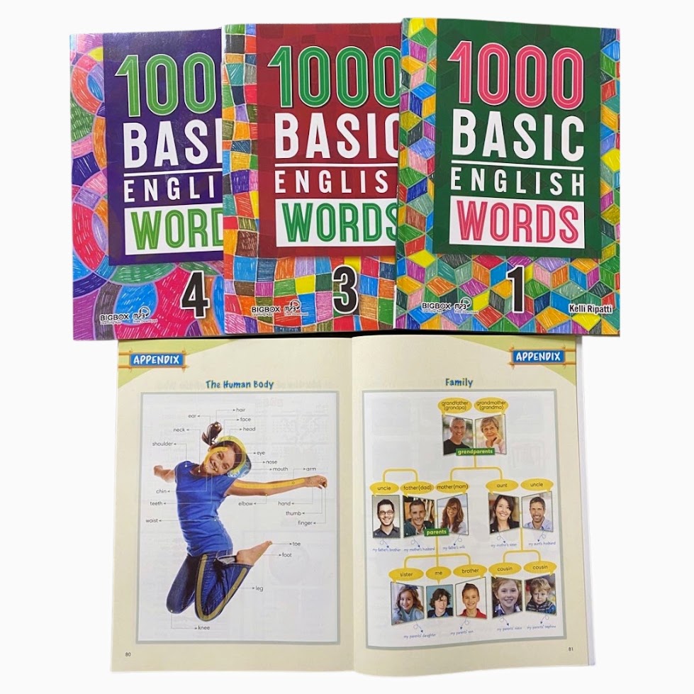 1000 basic English words 4 books | 小學中高年級｜ B180