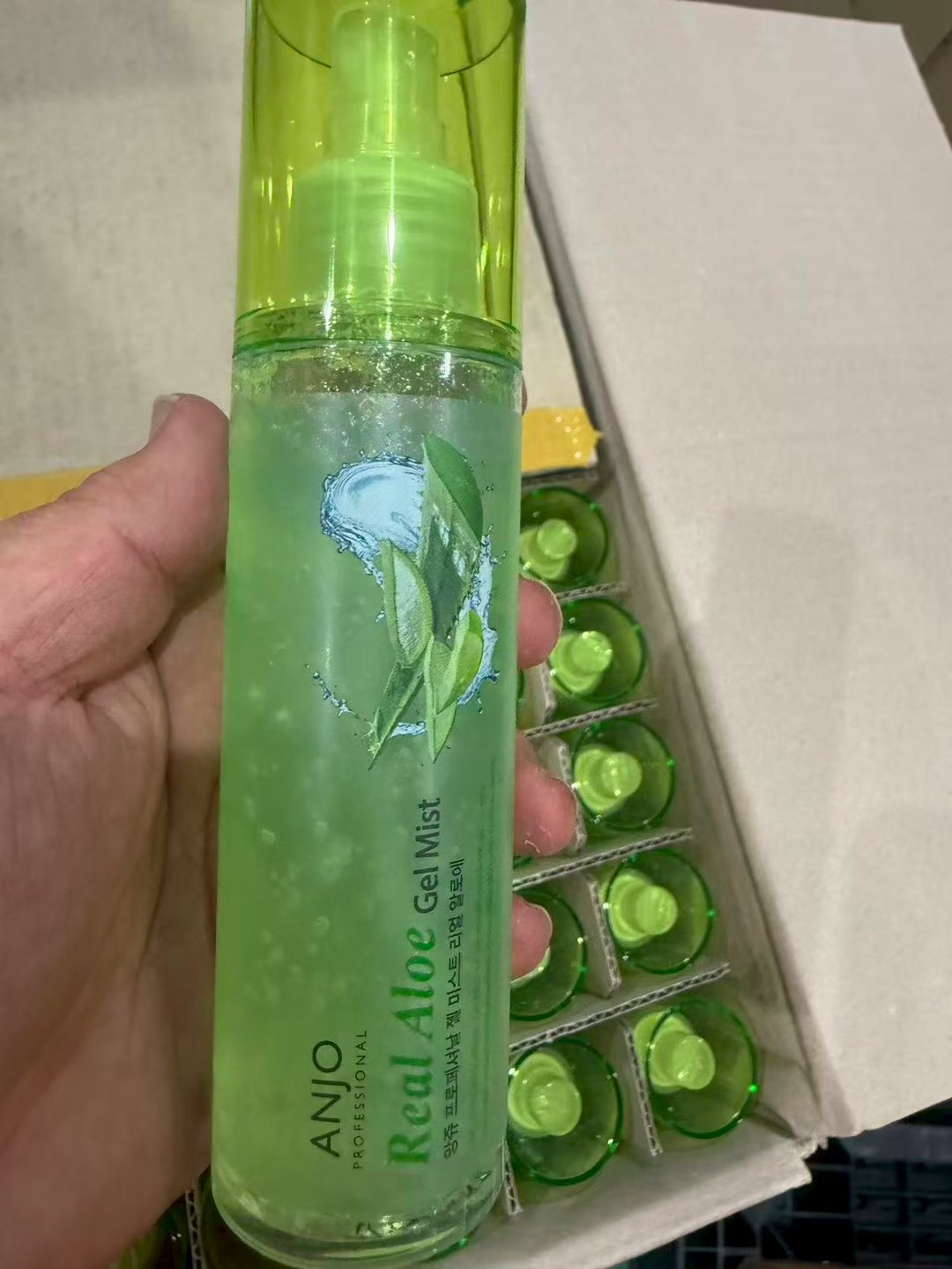 韓國🇰🇷直送✈️ANJO Real Aloe Gel Mist 蘆薈保濕舒緩凝膠噴霧 130ML (2支/套)