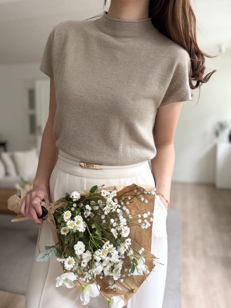 Daily Angora Knitted Top (Mocha)