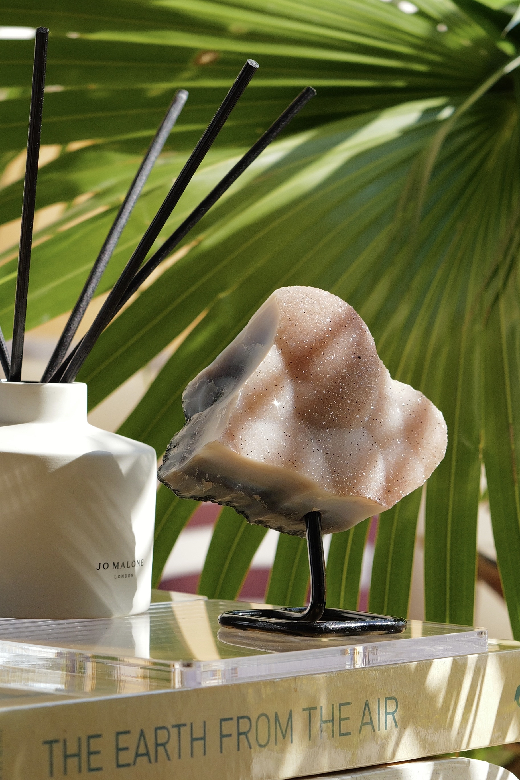 ༒14.5cm閃閃沙糖粉橙瑪瑙擺件༒AG.A31C58G7NN-RA27*3nm~