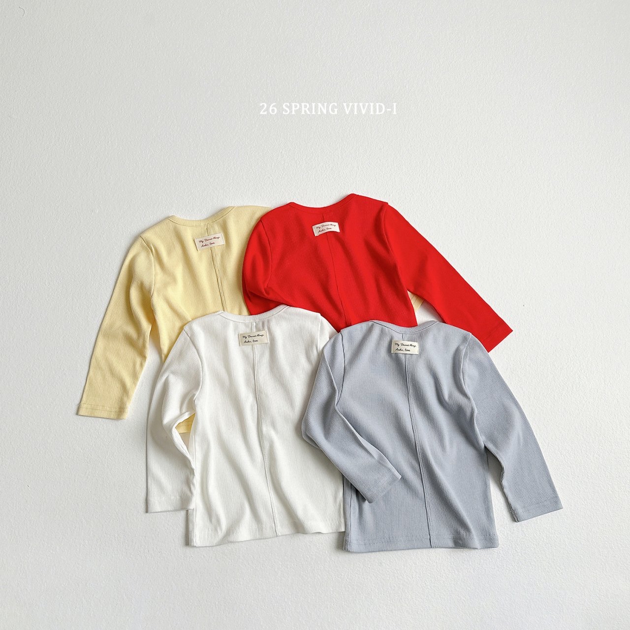 🌸預訂 韓國直送🌸🇰🇷VIVIDI四色日常純色長袖打底上衣