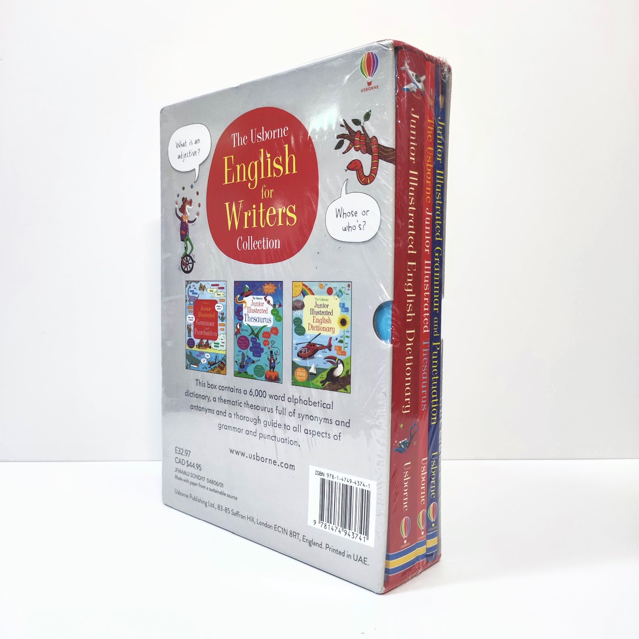 Usborne English for writers Collection 3 books | Junior Illustrated Grammar Punctuation| Junior Illustrated English Dictionary | Junior Illustrated Thesaurus | 全彩插圖英文詞典字典 1套3本  |U02 