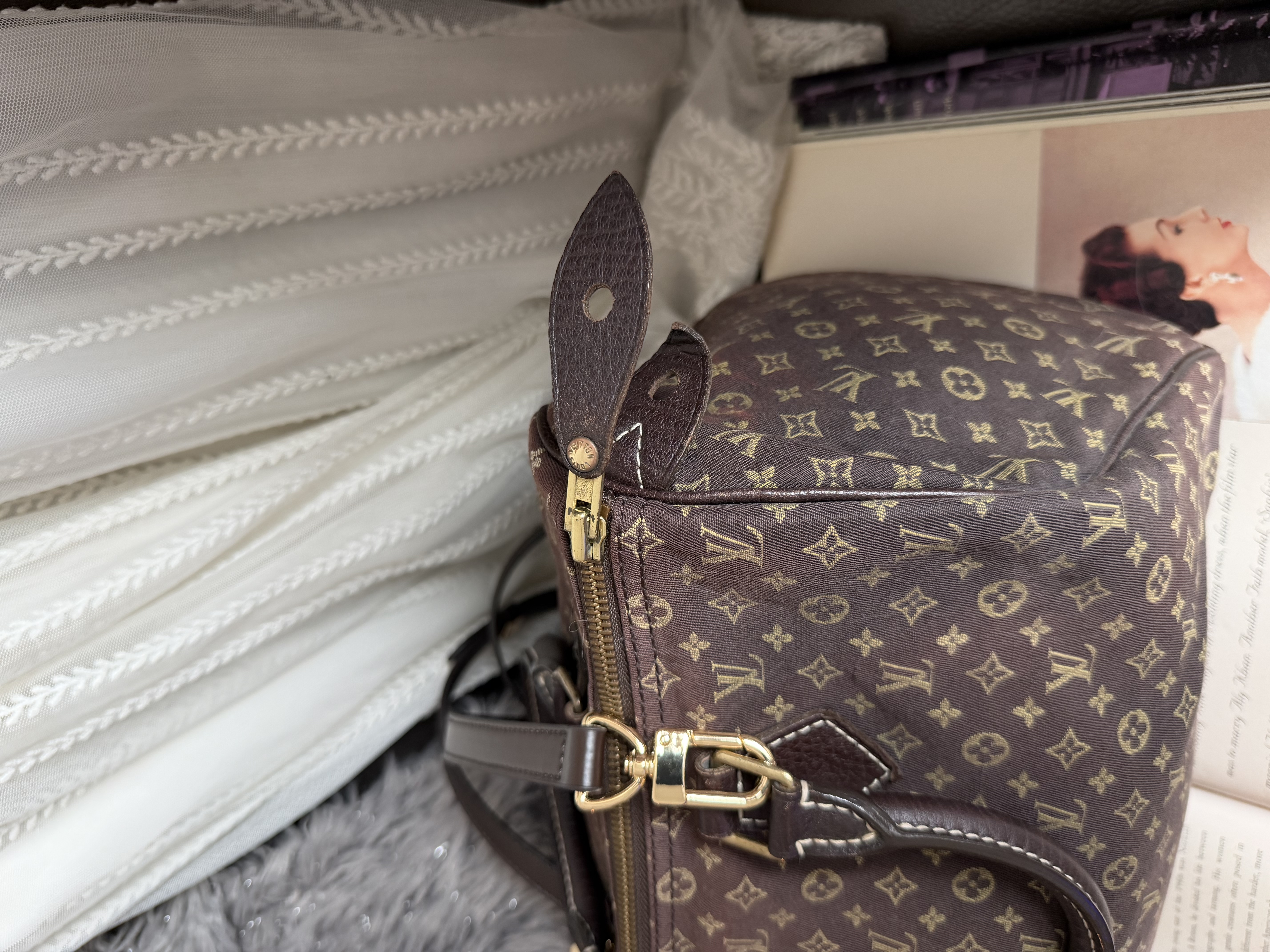 vintage louis vuitton speedy denim monogram bag