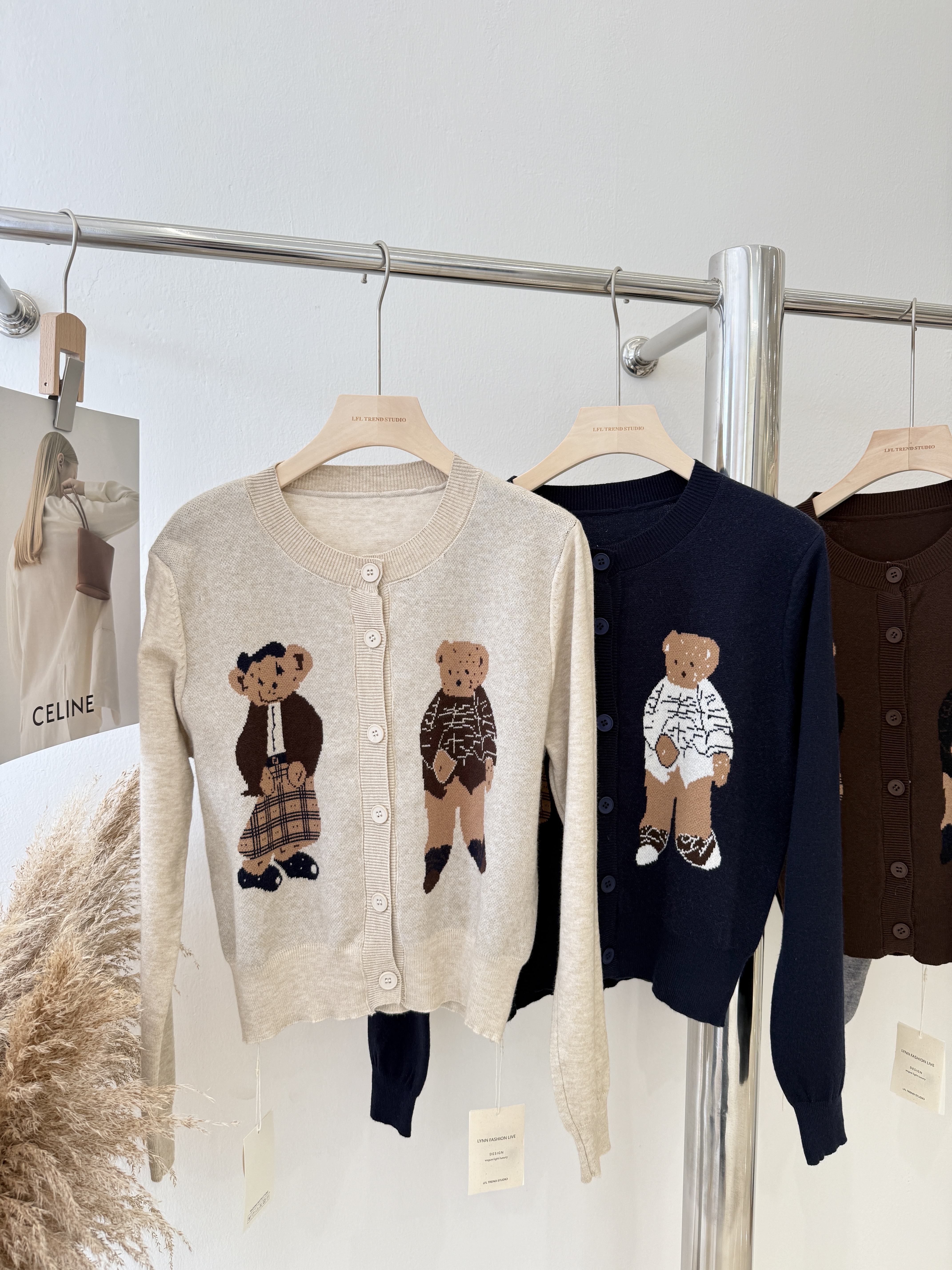 6880 韩系可爱小熊针织长袖