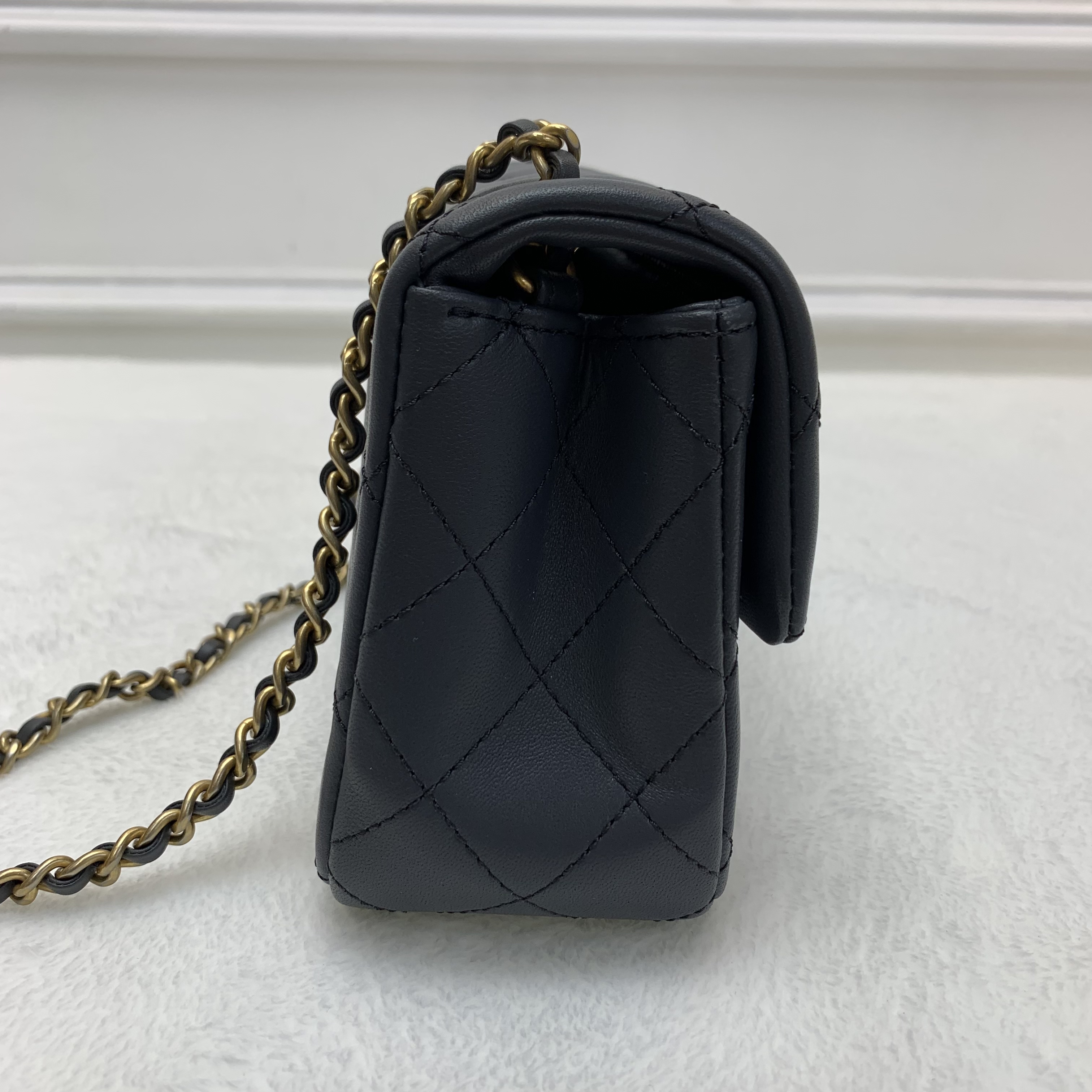 Full set閒置新熱賣🖤Chanel灰色大Mini