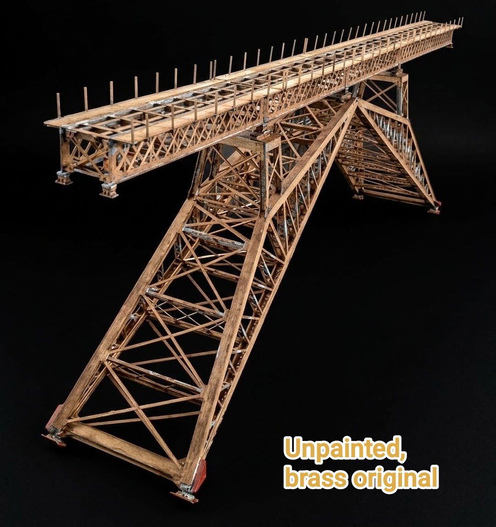 人字型鐵路橋 HO比例（1：87）全銅制