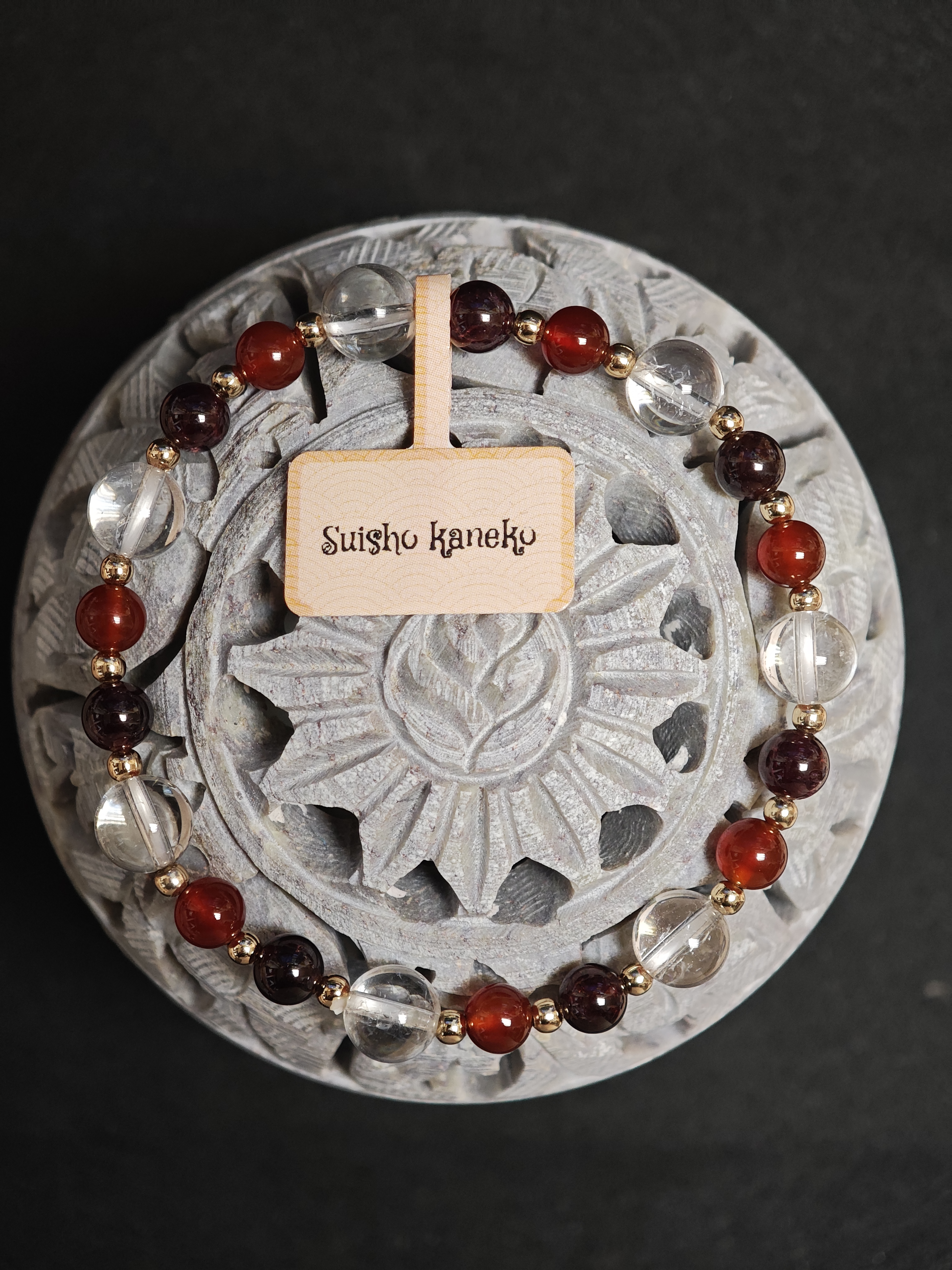 ✨DIY水晶手串✨實物拍攝📷♥️石榴石🩸紅瑪瑙🔮喜瑪拉雅水晶