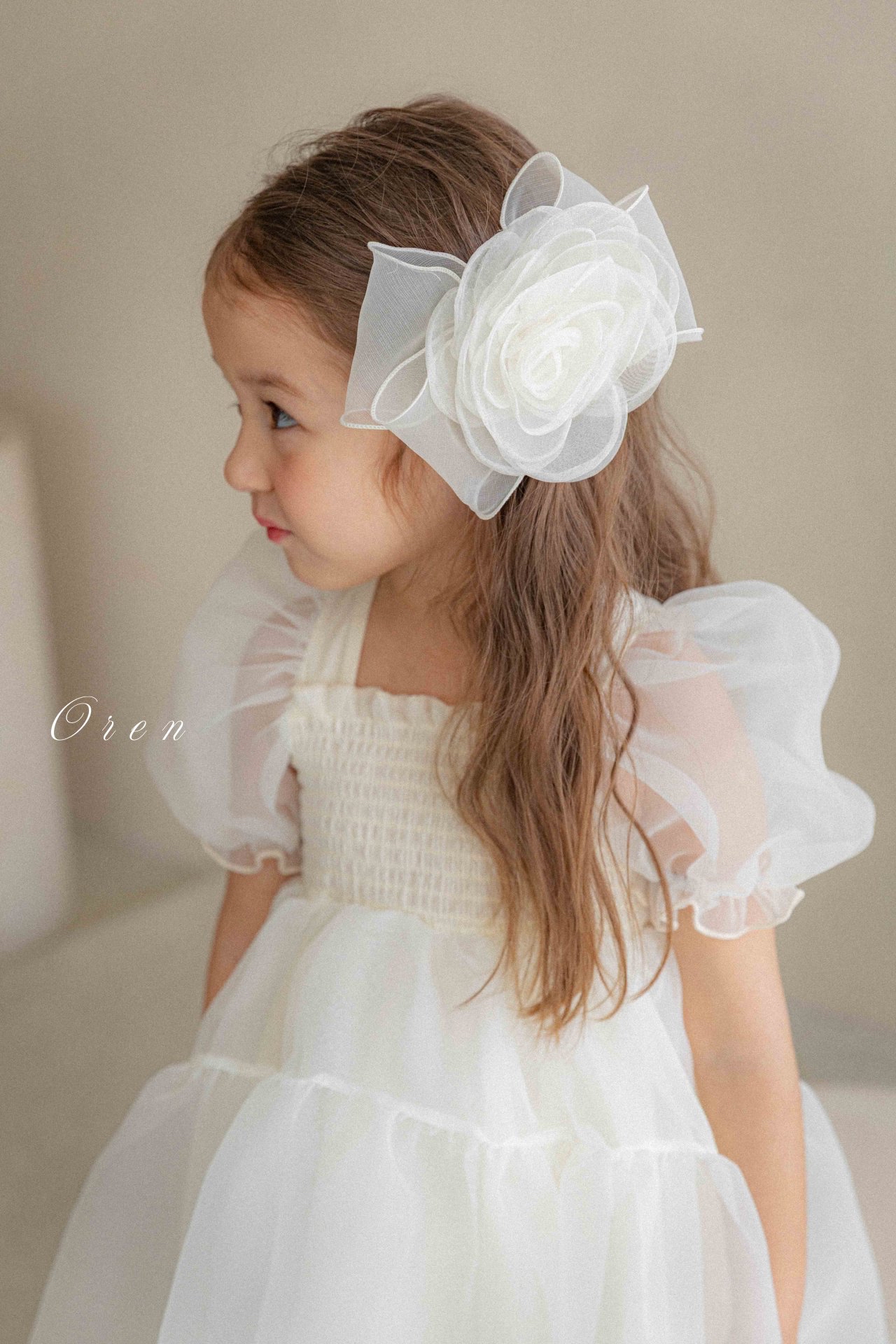 ☀️預訂 韓國直送☀️🇰🇷Oren兩色歐根紗泡泡袖包屁裙/連身裙