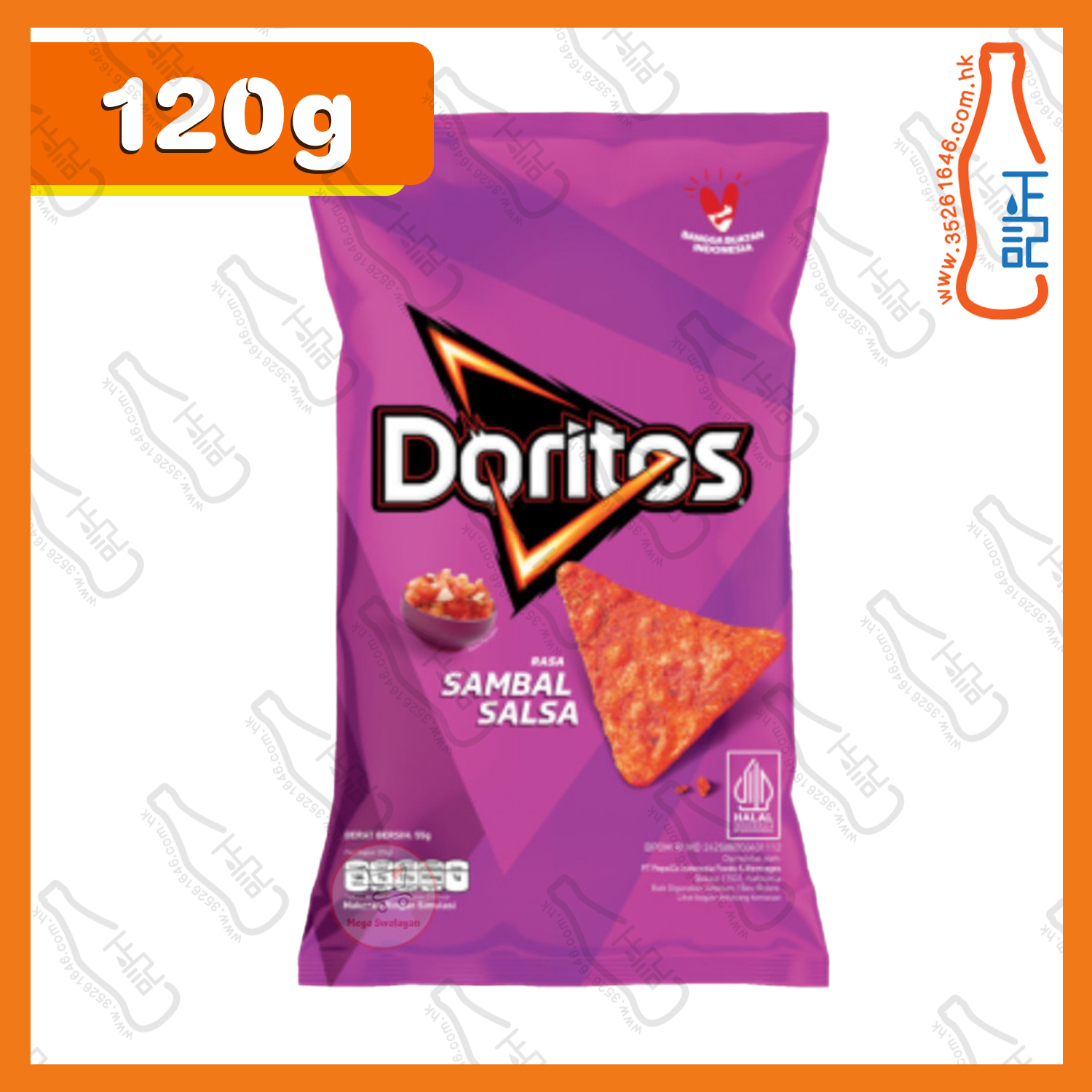 ==多樂脆參巴莎莎醬味粟米脆片 120g /包