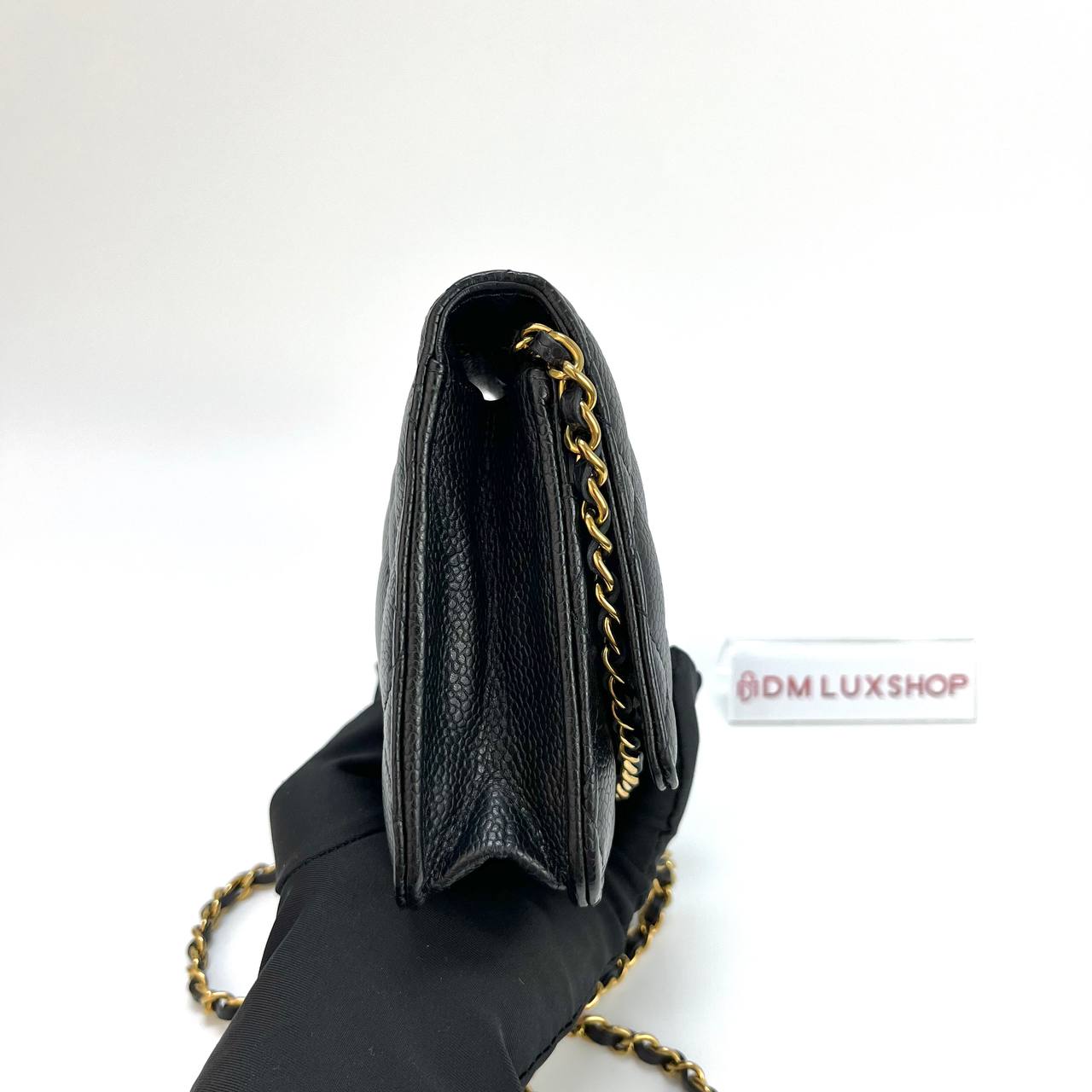 Chanel Black Caviar Classic Flap WOC GHW (Microchip)