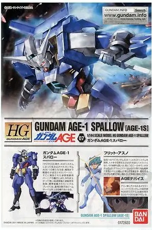 1/144 HG Gundam AGE-1 Spallow