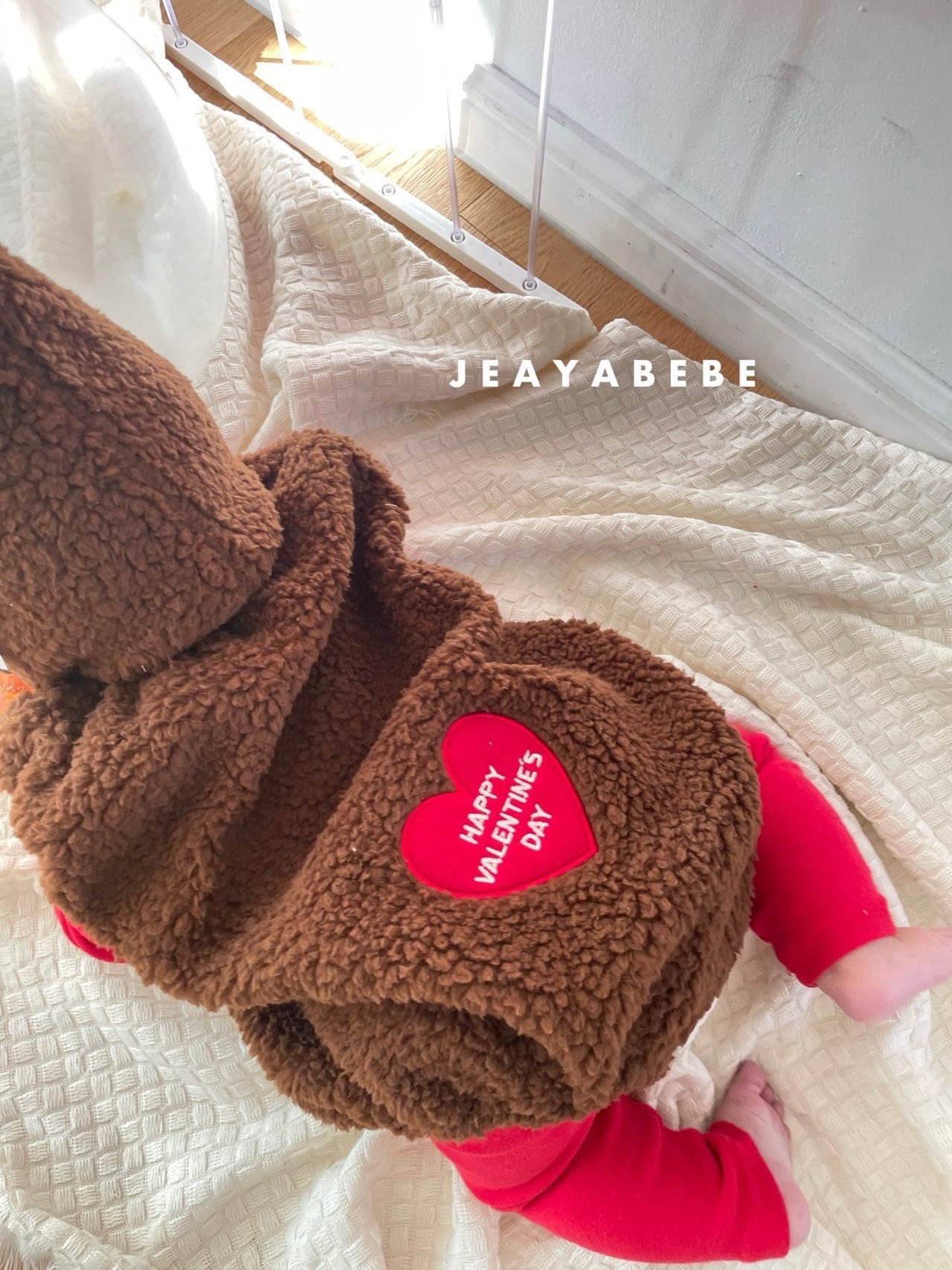 Jeayabebe | Valentines Brown set (帽+背心suit)